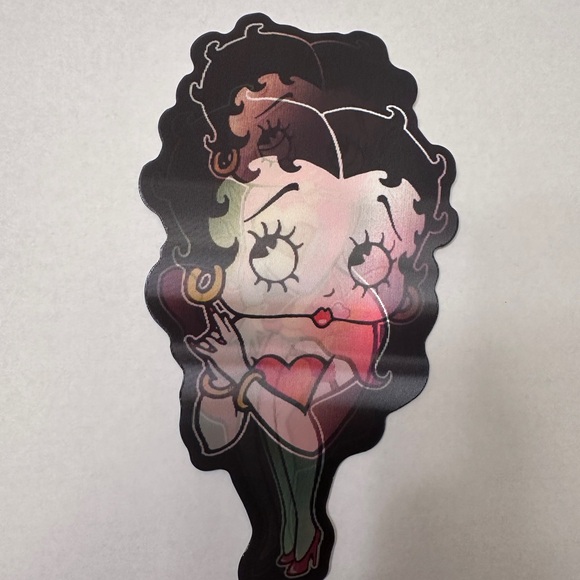 BETTY BOOP RED DRESS LENTICULAR DECAL PEEKER STICKER NEW - Picture 3 of 4